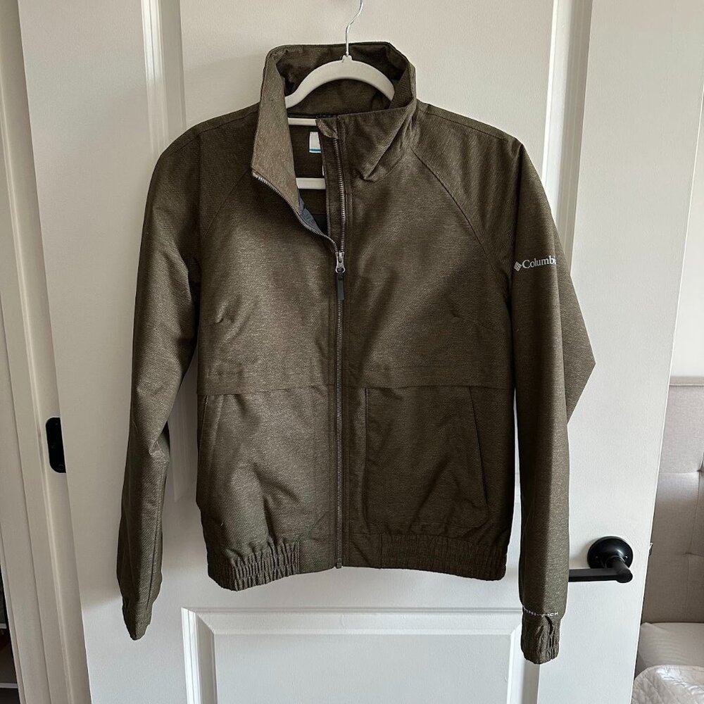 Columbia Women's Firewood Bomber Jacket Olive Green Denim